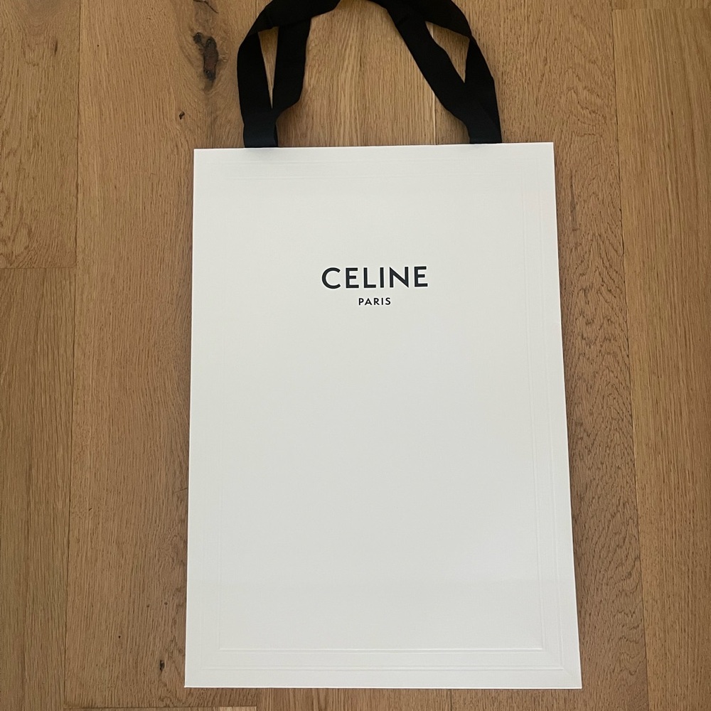 Celine Paris White Paper Bag
